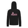 Everyday Kids Paris Bow Girls Zip Up Hoodie – Pink Eiffel Tower City Graphic Sweatshirt - 2 of 4