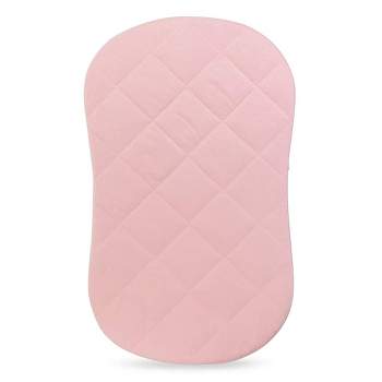 Ely's & Co. Baby Fitted Quilted Sheet with Heat Protection 100% Combed Jersey Cotton Pink 1 Pack