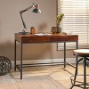 GDFStudio Lombok Industrial Acacia Wood Storage Desk, Dark Oak - 2 of 4