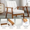 MOONMISS Mid-Century Modern Accent chair，Leisure Chair with Solid Wood Armrest and Feet,for Living Room Bedroom Studio chair - 2 of 4
