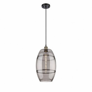 Vaz - 1 Light Cord Hung Mini Pendant In Industrial Style-18.5 Inches Tall and 10 Inches Wide - 1 of 1