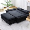CAVINAS Space-Saving 2-in-1 Sofa Bed,65.7-inch Convertible Sofa with Adjustable Backrest and Modern Letter Stripes - 3 of 4