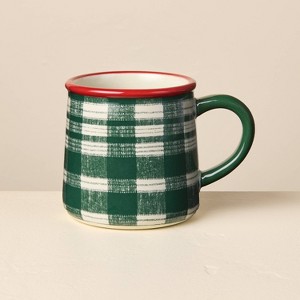 14oz Holiday Mug Green Plaid - Hearth & Hand™ with Magnolia - 1 of 3