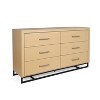 Christopher Knight Home Beeson 6 Drawer Double Dresser Natural/Black - 3 of 4