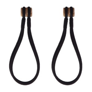 Evideco French Home Goods Magnetic Curtain Tiebacks – Double Braided Cord with Wooden Tips - 1 of 4