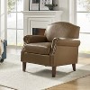 Gianluigi Transitional Vegan Leather Armchair with Nailhead Trim for Bedroom and Living Room| ART OF LIVING DESIGNS - 3 of 4