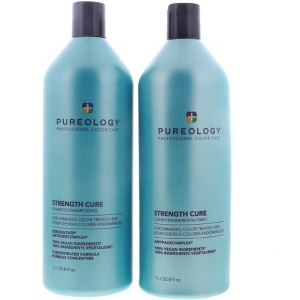 Pureology Strength Cure Shampoo, 33.8 oz & Pureology Strength Cure Conditioner, 33.8 oz DUO - 1 of 4