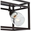 Pro Track Brennan 4-Head LED Ceiling Track Light Fixture Kit Spot Light Directional Black Bronze Finish Farmhouse Rustic Cage Kitchen 29 1/2" Wide - 3 of 4