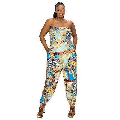 L I V D Women's Cleopatra Sleeveless Slit Pocket Jumpsuit