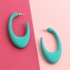 SOHI Women's Green Pastel Hoop Earrings - 2 of 3