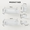 Attop Adhesive Wall Shelves, Shower Rack 5-Pack with Soap Holder, Bathroom Organizer, Clear - 2 of 4