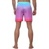 Lars Amadeus Men's Contrasting Colors Patterned Beach Swimming Board Shorts - 3 of 4