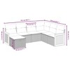 vidaXL 7-Piece Patio Sofa Set with Cushions Black Poly Rattan Modular Outdoor Furniture for Garden/Patio/Deck - 4 of 4