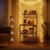 Coffee Bar Station with a 22inch Inch Desktop and 8 S Hooks,Kitchen Microwave Rack for Spices,Pots - 2 of 4