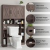 Over The Toilet Storage Cabinet with 3 Barn Doors, Farmhouse Toilet Paper Holder and Towel Rack - 3 of 4