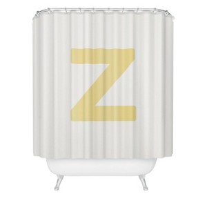 Deny Designs April Lane Art Block Monogram Shower Curtain - 1 of 3