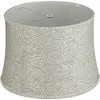 Springcrest 14" Top x 16" Bottom x 11" High x 11" Slant Print Lamp Shade Replacement Medium Newlin Cream Drum Modern Softback Washer Harp Finial - 4 of 4