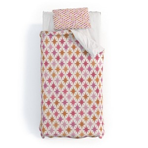 Deny Designs Twin/ Twin Extra Long Colour Poems Starry Multicolor Duvet Cover and Pillow Sham Orange - 1 of 4