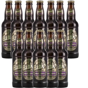 Hank's Genuine Gourmet Black Cherry Soda, 12 fl oz Bottles – Premium Craft Soda with Bold, Creamy Flavor – Made with Wishniak Cherries, Pack of 12 - 1 of 1