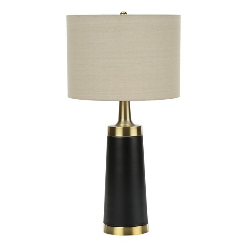 Monarch Specialties Lighting 28inchH Table Lamp Black Metal Beige Shade Contemporary - image 1 of 4