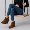 Dunes Women's Zoey Wedge Bootie, Soft Vegan Suede, Easy Slip-On Design, Memory Foam, Wide Widths Available - 4 of 4