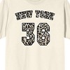New York 36 Jaguar Print Adult Orchid Crew Neck Short Sleeve T-shirt - 2 of 4