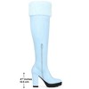 BLISSFUL STEP Women's Chunky Heel Platform Faux Fur Zipper Over Knee High Boots - 2 of 4