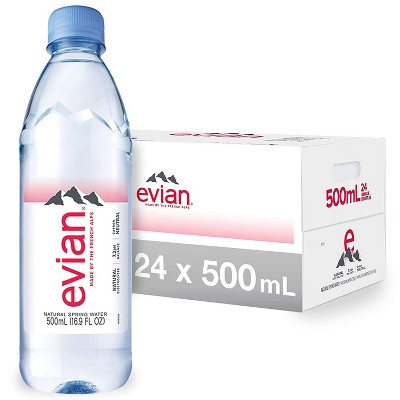 Evian Natural Spring Water - 500 Ml Bottle (Pack of 24)