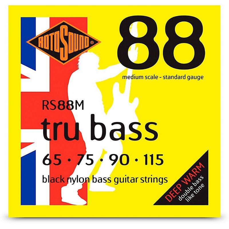 Rotosound RS88M Tru Bass Medium Scale Bass Guitar Strings 65 - 115, 1 of 2