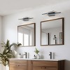 Modern Gold&Black LED Vanity Light for Bathroom, 2-Bar Wall Sconce Fixture with Frosted Acrylic Shade - 4 of 4