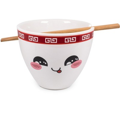 Boom Trendz Bowl Bop Tso Hungry Japanese Dinnerware Set | 16-Ounce Ramen Bowl, Chopsticks