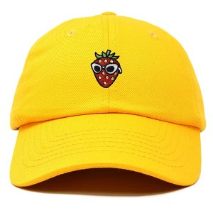 Dalix Strawberry Embroidered Cap Cotton Baseball Summer Cool Dad Hat Womens - 1 of 4