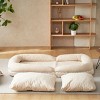 Bean Bag Lounger Modern Adjustable Floor Sofa Bed for Living Room with Foldable Design and Thick Cushion-3irtyhousy - 3 of 4