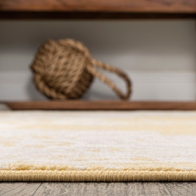 Alhambra Yellow and Cream Synthetic 5x8 Area Rug