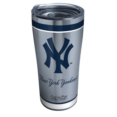 MLB New York Yankees NY Tumbler, Baseball Logo, 16 oz, Clear (No Lid) BPA  Free