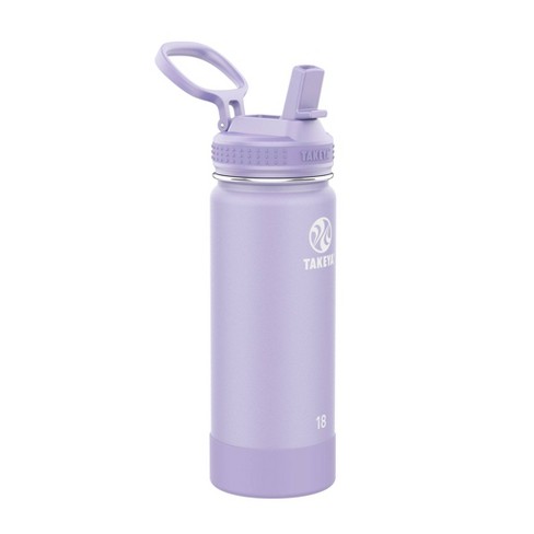 Takeya 18oz Actives Insulated Stainless Steel Water Bottle with Straw Lid -  Lavender Fields