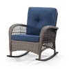 UPTIOT Wicker Outdoor Rocking Chair With Cushion - 2 of 4
