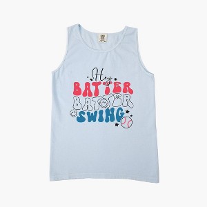 Simply Sage Market Women's Batter Batter Red White Blue Garment Dyed Heavy Weight Tank - 1 of 2