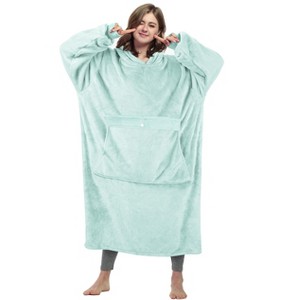 Catalonia Womens' Full Body Oversized Blanket Hoodie Sweatshirt, Extra Long Wearable Fleece Pullover, Gift for Women Wife Girlfriend - 1 of 4