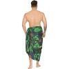 HAPPY BAY Men's Swim Bath Trunk Swimsuit Regular Surfing Swimwear Summer Sarong Long Pareo Beach Wrap for Men One Size Allover Trees, Black - 2 of 3