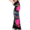 LA LEELA Women's Beach Bikini Swimwear Cover up Wrap Skirt Bathing suit Summer Wraps Sarong Swimsuits for Women One Size Black, Floral - 4 of 4