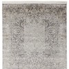 8' Gray and Ivory Oriental Power Loom Worn Faded Runner Rug - 4 of 4