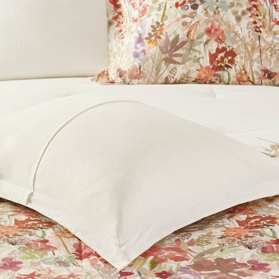 Mariana King Red Cotton 7-Piece Floral Comforter Set