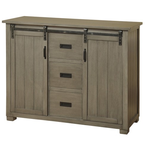 Barn Door Media Cabinet Gray Stylecraft Target