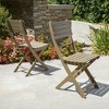 Foldable Dining Chairs Set Of 2, Home Outdoor Acacia Wood Foldable Dining Chairs for Office Living Room Dining Room - 2 of 4