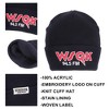 Stranger Things WSQK Embroidery Navy Acrylic Yarn Standard Cuff Beanie - 2 of 4