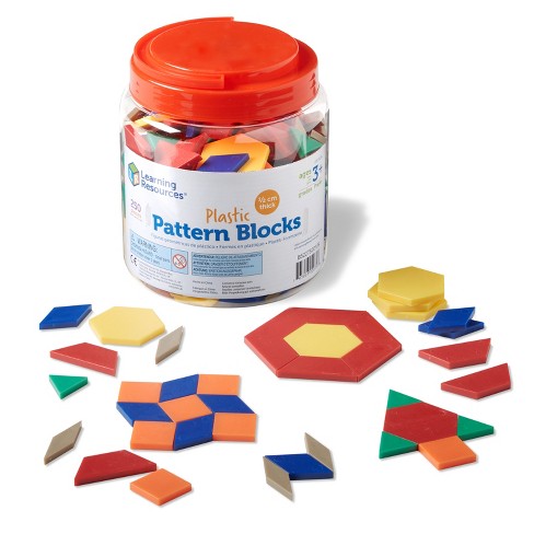 Learning Resources Plastic Pattern Blocks, Set of 250, Ages 4+ - image 1 of 4