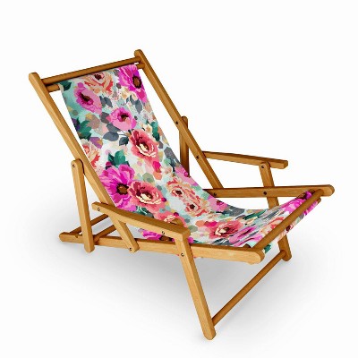 Marta Barragan Camarasa Abstract Geometrical Flowers Sling Chair - Deny Designs