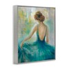 Stupell Industries Woman Green Dress Painting Framed Giclee Art, Gray, 24" x 30" - 2 of 4