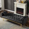 NicBex 73 Inch Velvet Convertible Folding Futon Sofa Bed with Metal Legs for Living Room,Office,Apartment,Bedroom - 2 of 4